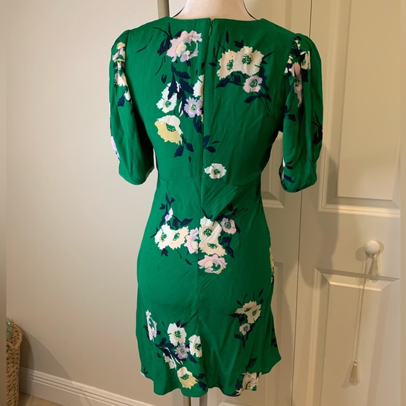 Free People Neon Garden Green Boho Cottagecore Mini Dress - Picture 5 of 7